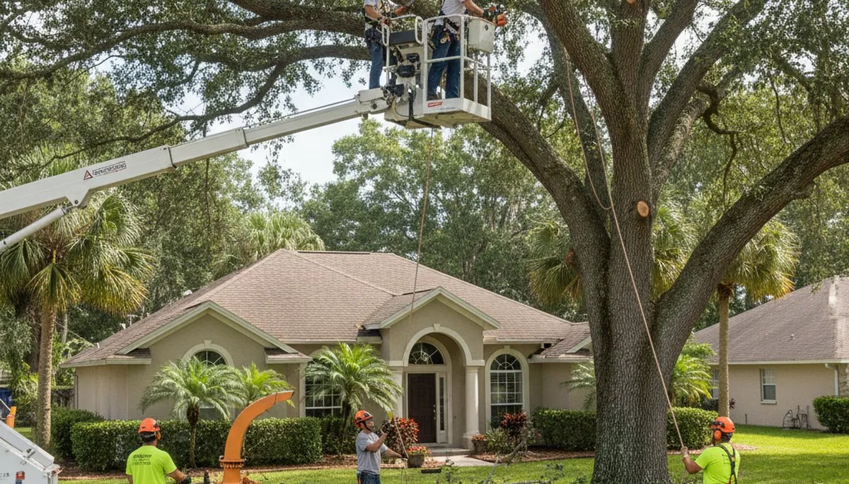 Tree service crew in Wellesley, MA providing professional tree care and removal services