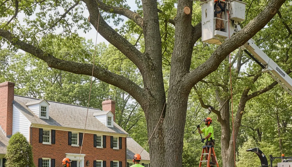 Tree service crew in Wellesley, MA providing professional tree care and removal service