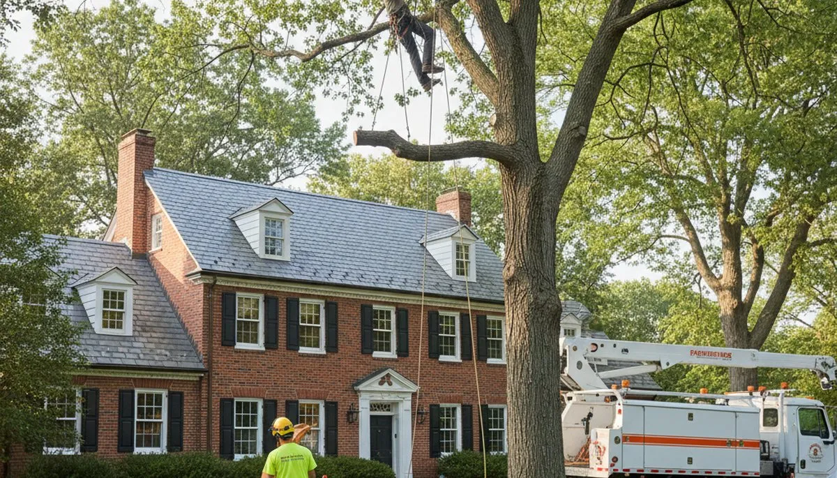 Tree service crew in Wellesley, MA providing professional tree care and removal services